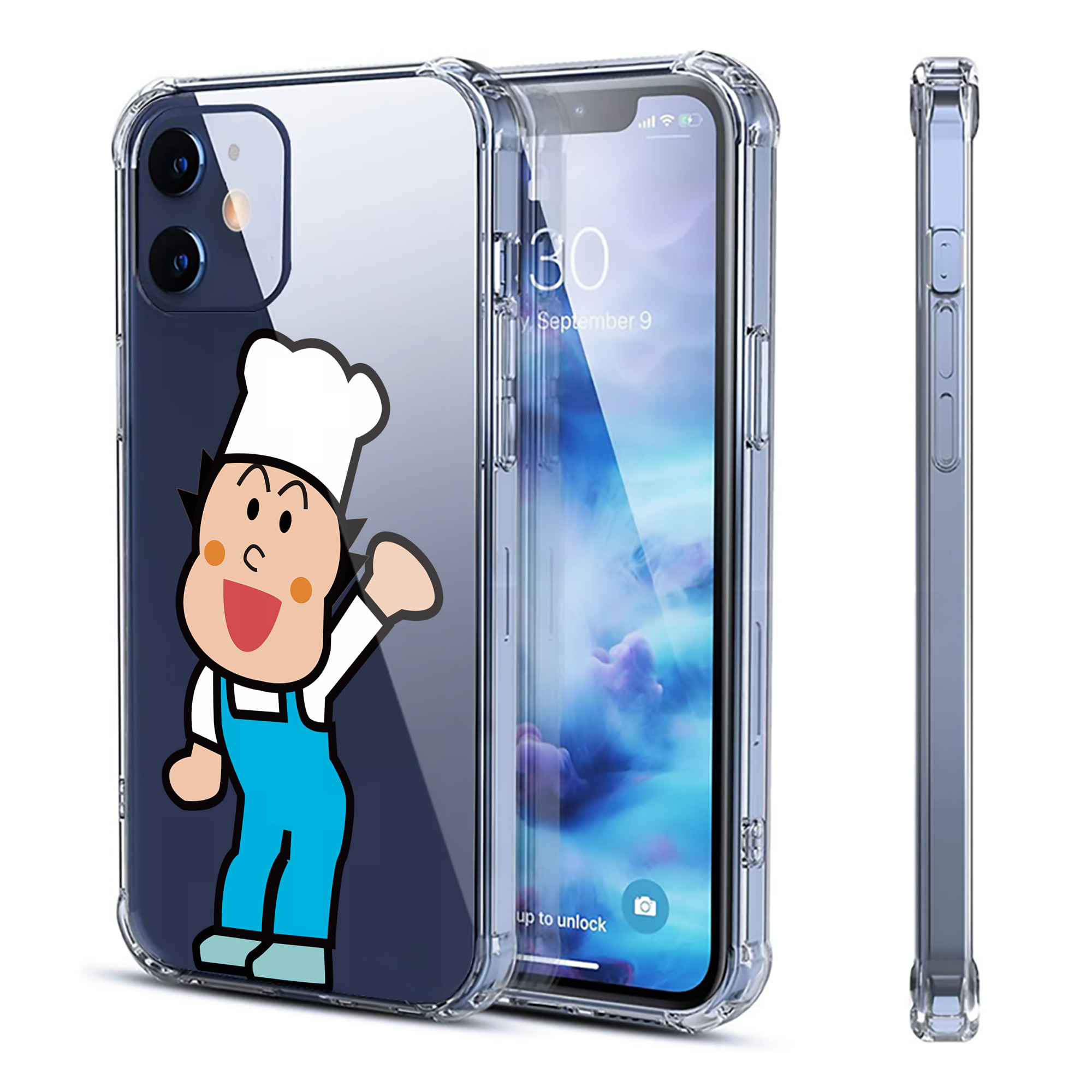 （画像用） アンパンマン Anpanman 【iPhone 12シリーズ対応】透明スマホケース（クリアソフトケース）